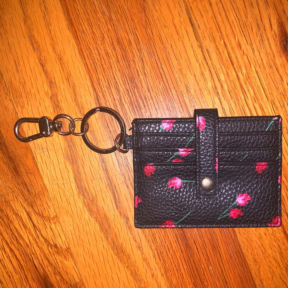 Cute Flowery Card Holder Keychain